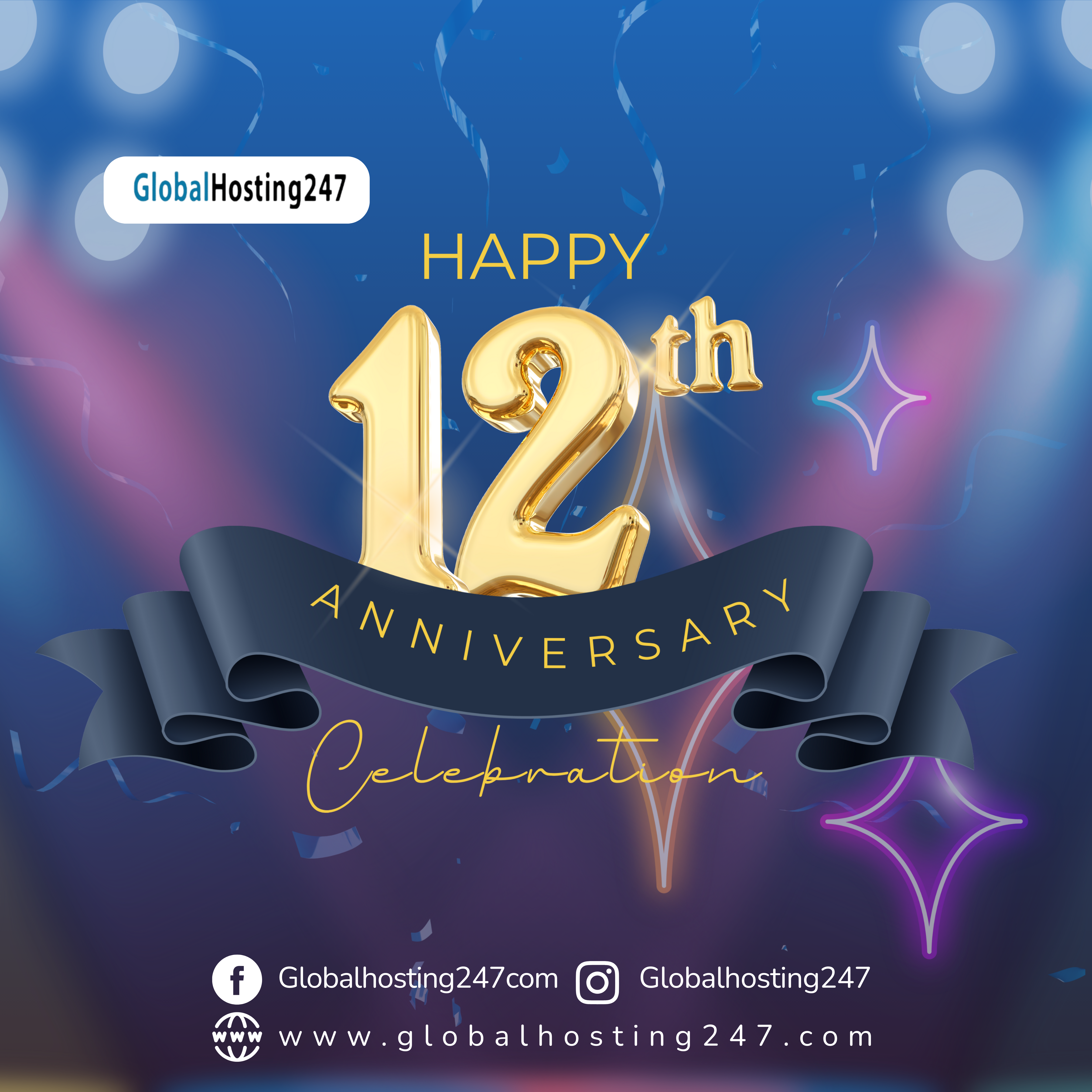 GlobalHosting247 is 12 today. Free 20GB data giveaway
